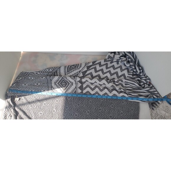 Como Vintage Vest Cardigan XL Aztec Open Front Fly Away Gray Geometric Women's - Picture 8 of 8